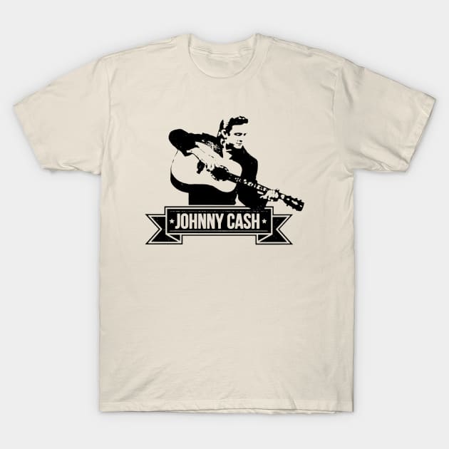 Johnny Cash // Typography Design T-Shirt by TamanSriwedari